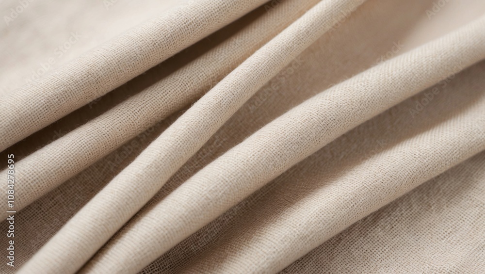 Aufkleber closeup of soft, neutral-colored fabric with a beautiful weave that demonstrates delicate texture an