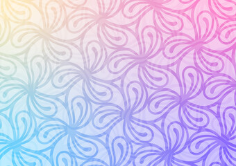 Cute art line blue swirl pattern purple presentation background
