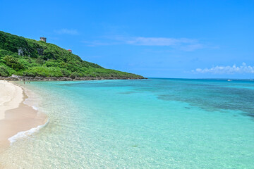 Obraz premium 日本にある沖縄宮古島のとても美しい海の風景