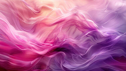 Obraz premium Abstract fluid waves in pink and purple hues