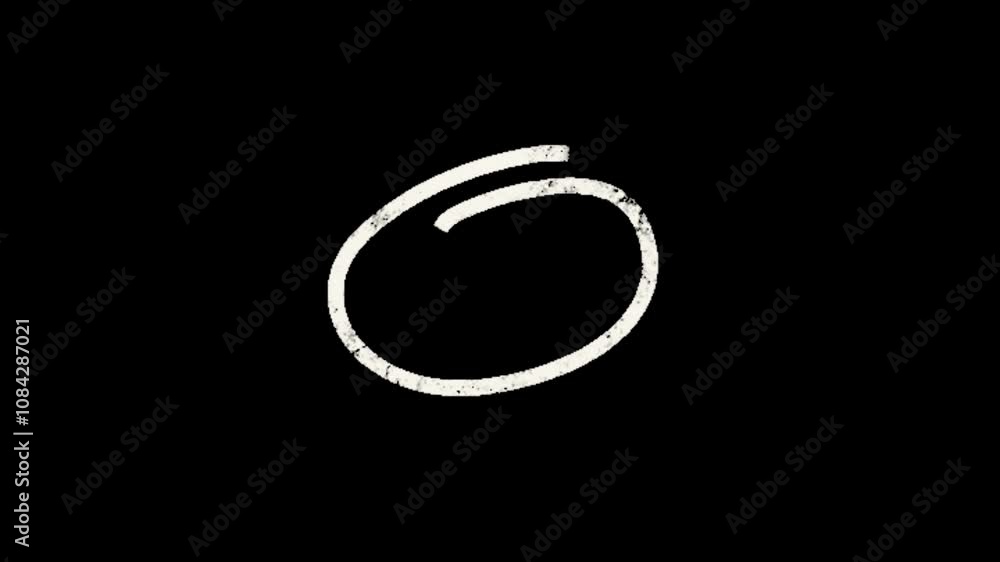 Poster hand drawn scribble circle animation of multiple colors isolated on transparent background. hand dra
