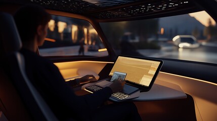 self driving vehicle. heads up display. automotive technology.