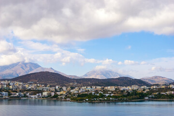 view of the port crete, greece