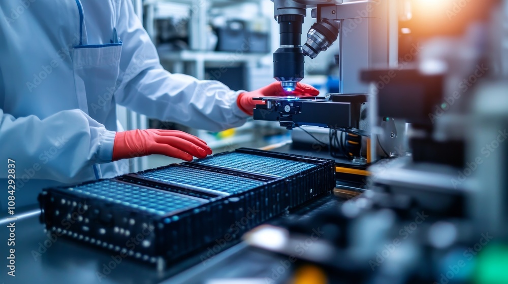 Poster conducting scientific research laboratory image capture controlled environment close-up view microsc