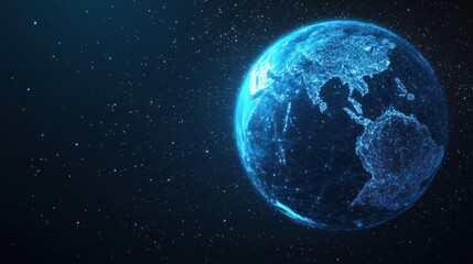 Obraz premium Digital Globe in Space