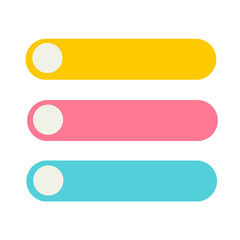 buttons for vector with pastel color