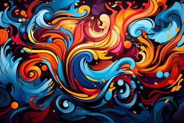 Fototapeta premium Abstract Graffiti Illustration Background, Graffiti Background, Graffiti Wallpaper, Graffiti Pattern, Street Art Graffiti, Graffiti Wall Background, Graffiti Digital Paper, AI Generative