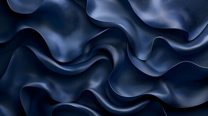 Obraz premium Abstract Blue 3D Background - Wavy Design