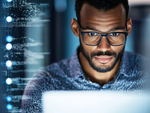 A team of IT professionals implementing data security measures, such as encryption and secure backups, in a corporate data center.