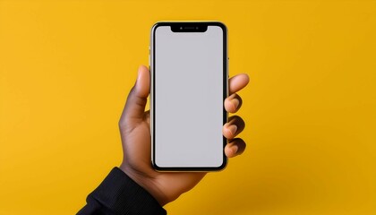 mobile phone in hand mockup
