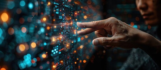 Hand Interacting with Digital Interface