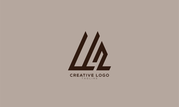 LLZ UZ Abstract initial monogram letter alphabet logo design