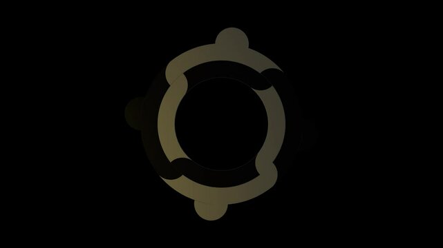 celtic knot georgian style transparent background for logo icon. 4K footage.