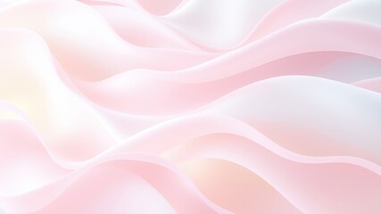 Obraz premium Abstract Pink and White Flowing Background with Smooth Curves and Gradient Tones