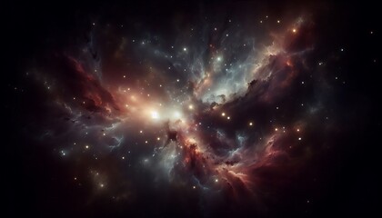 Fototapeta premium The center of milky way galaxy with stars and space dust in universe