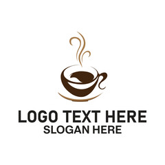 Hot coffee cup logo idea