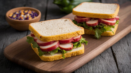 Polenta Sandwiches: Polenta slices used as bread for tasty sandwiches.