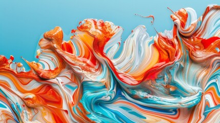 Wallpaper Abstract paint mixing together forming a cool colorful wallpaper