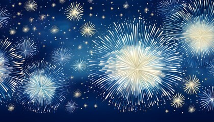 Fototapeta premium Spectacular Fireworks Display: A Night Sky Celebration
