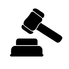 Icon of a gavel, symbolizing law, justice, or decision-making.