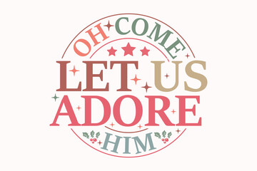 Retro Christmas Christian T-shirt Design