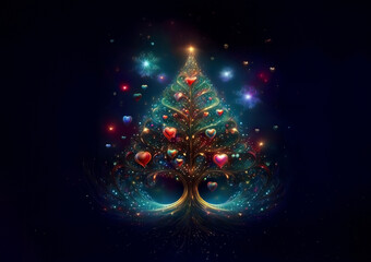 christmas tree with stars