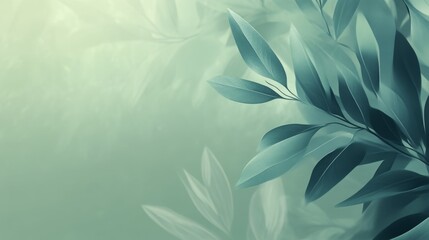 Abstract Green Leaves Background: Nature Texture and Pattern