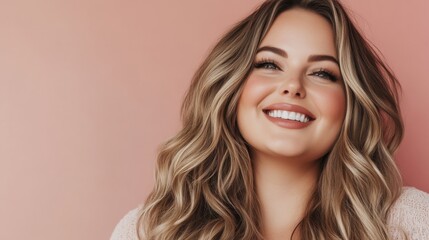 Naklejka premium Beautiful Blonde Woman Smiling - Portrait Photography