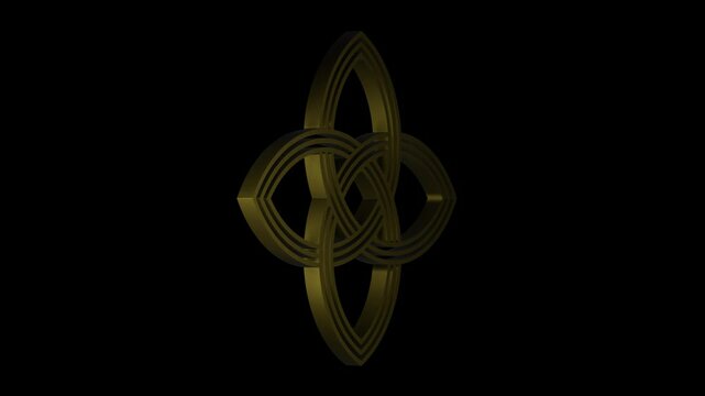 seal of solomon star of david animation on transparent background.  4K footage