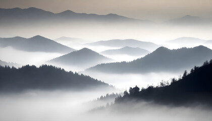 A scenic view of rolling green hills and distant mountains