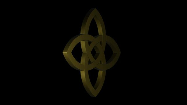 seal of solomon star of david animation on transparent background.  4K footage