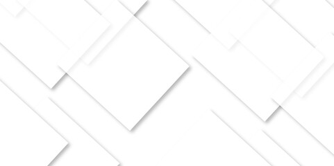 Modern white and gray technology concept diamond triangle geometric line background. Creative design with white boxes and 3d white rectangle business card. soft shadows as pattern, top view. squares.
