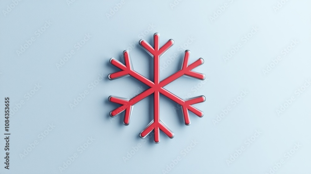 Poster create a stunning red snowflake design to brighten your winter graphics and enhance visual appeal