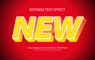 New editable text effect, 3D editable text template.