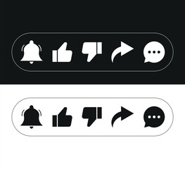 YouTube Like Comment Share Subscribe Icons