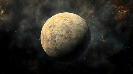 Fototapeta premium Cosmic Landscape: A Rusty Planet in Space