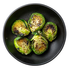 Ultrarealistic UHD Photo of Garlic Butter Brussels Sprouts Brightly Displayed for Thanksgiving and Christmas Festive Meal