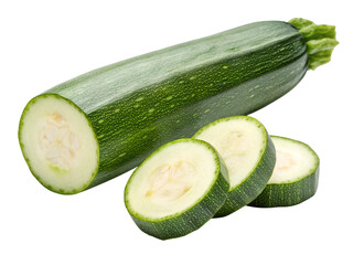 zucchini isolated on white background