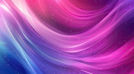 Fototapeta premium Here's a possible and keyword list for your image.. Abstract swirling pink, purple, and blue light waves with sparkles.