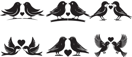 Happy Valentine Day cute bird vactor design.