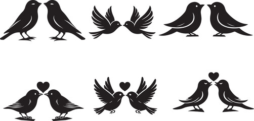 Happy Valentine Day cute bird vactor design.