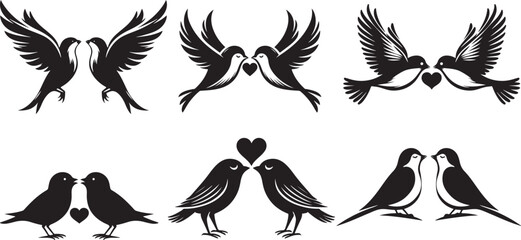 Happy Valentine Day cute bird vactor design.