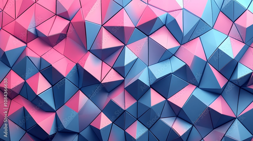 Poster colorful abstract polygon geometry creating a modern high-resolution background.