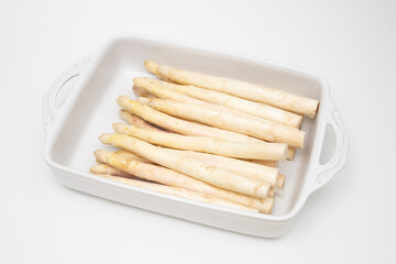 Enjoy the Delightful Fresh White Asparagus, Perfectly Prepared and Ready for Cooking