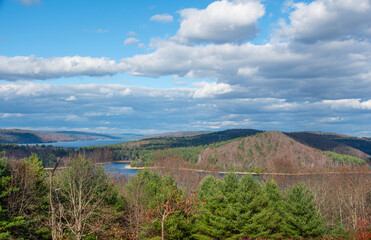 vioew of the quabbin reservoir  from the enfield look out