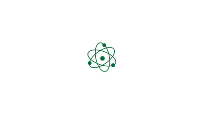 Atom sign illustration. vector. atom symbol on a white background