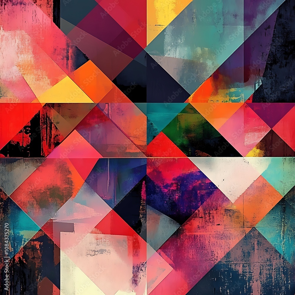 Poster hexagon pattern background reflecting interconnected networks and digital communication.