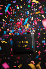 Black Friday advertising campaign concept. copy space background.