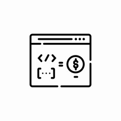 website money icon sign vector
