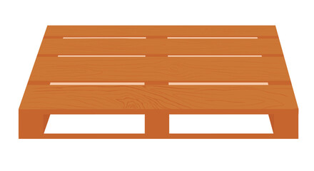 Wooden pallet. Wood trays for cargo loading and transportation. Vector stock illustration  Freight delivery, warehousing service equipment. isolated on white background.